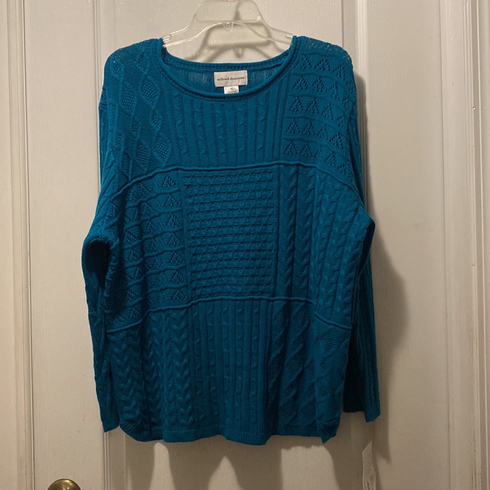 Sweater Mixed Stitch Patchwork Texture - Picture 3 of 11